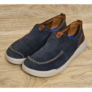Clarks Driftway Step 26163856 Mens Size 9.5 Blue Loafers Slip Ons Casual Shoes